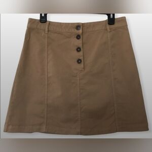 Banana Republic Factory Tan Cotton Blend Mini Skirt Size 8